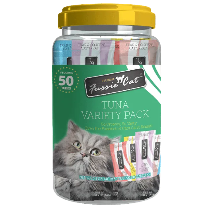 Fussie Cat Puree Tuna Variety 50ct Tub