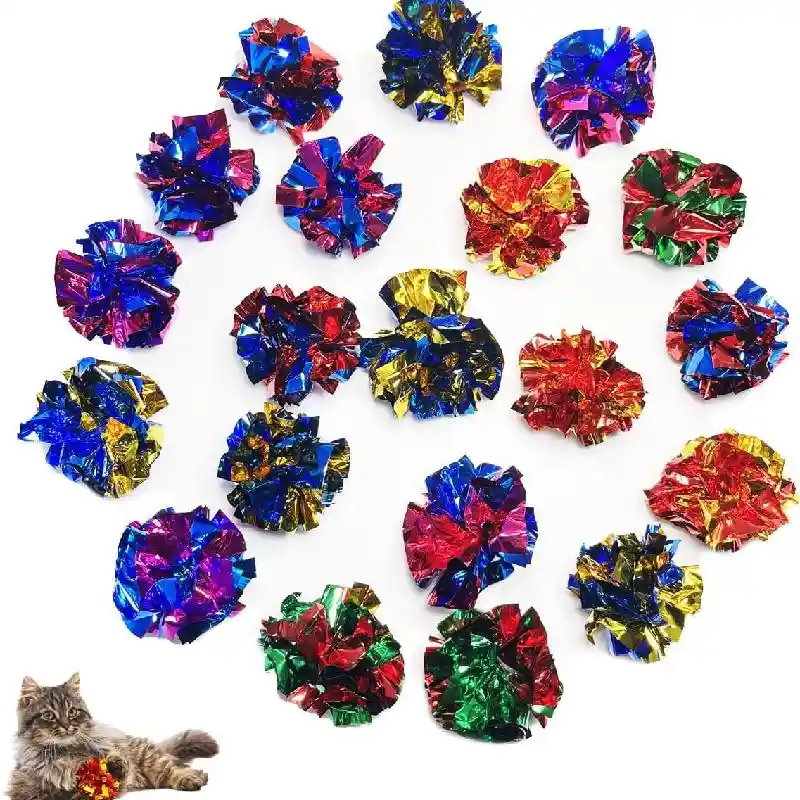 Amazing Pet Cat Mylar Crinkle Ball 3.75cm