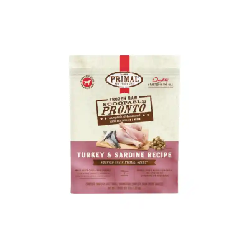 Pronto Raw Turkey & Sardine Frozen Dog Food 4-lb