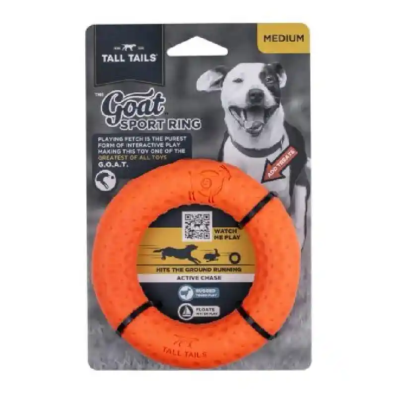 Tall Tails 5 In Goat Rubber Ring Orange Ea