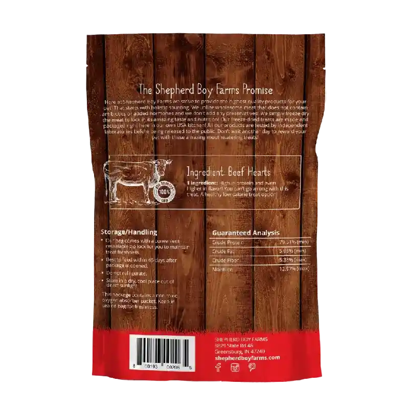 Shepherd Boy Beef Heart Treat 3oz