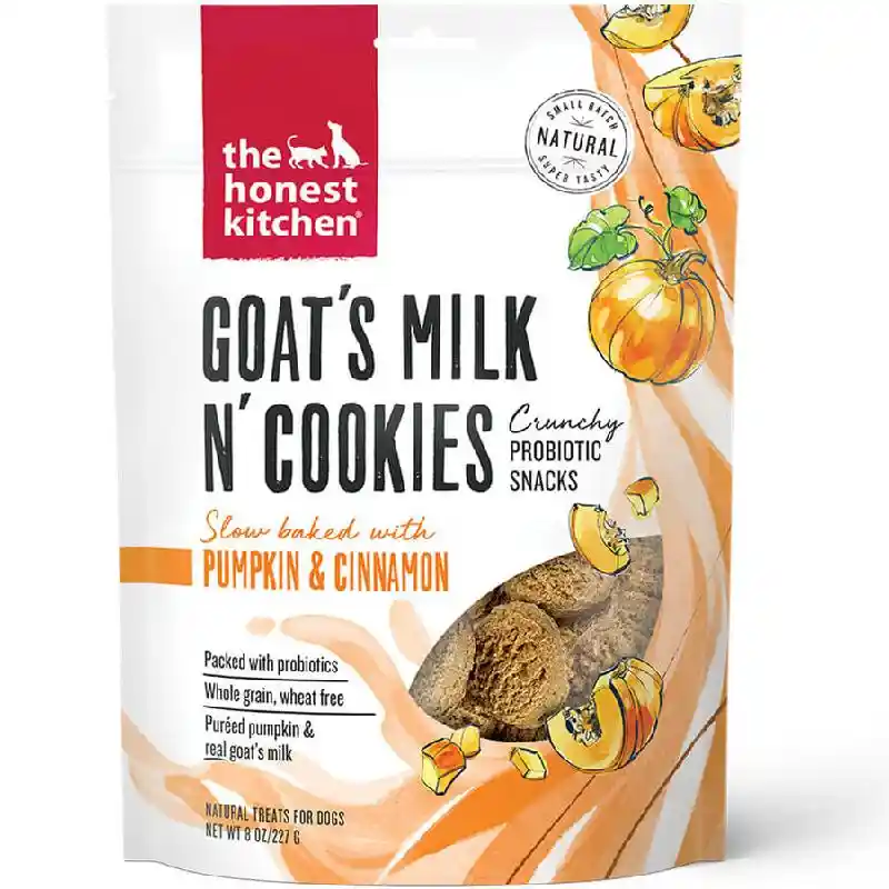 Thk Dog Goat Milk N Cookies Pumpkin Treat 8oz 6=cs