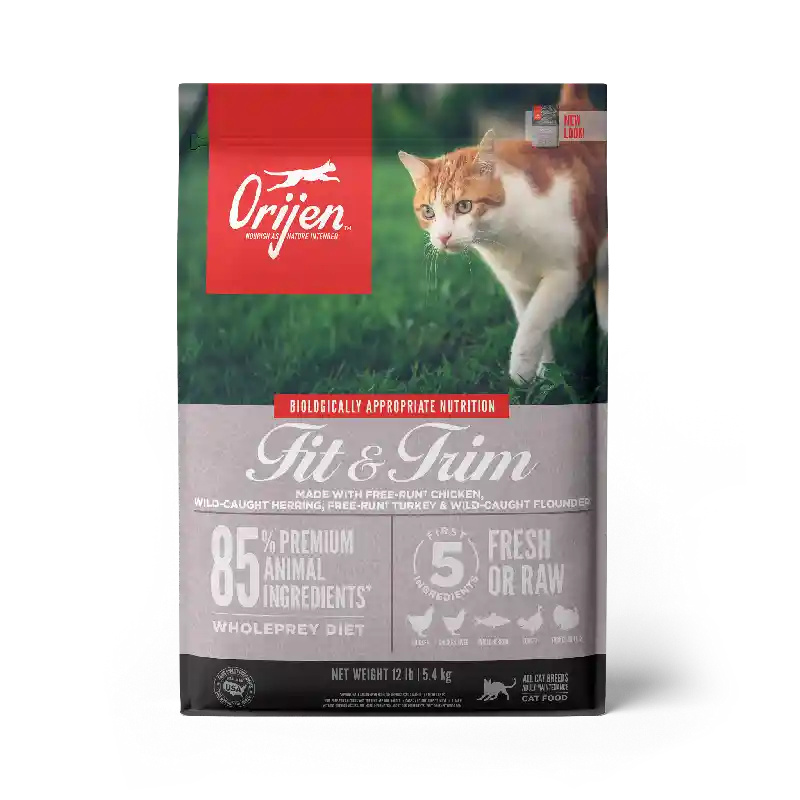 Dry Cat Food, Fit & Trim, Grain Free 12-lb