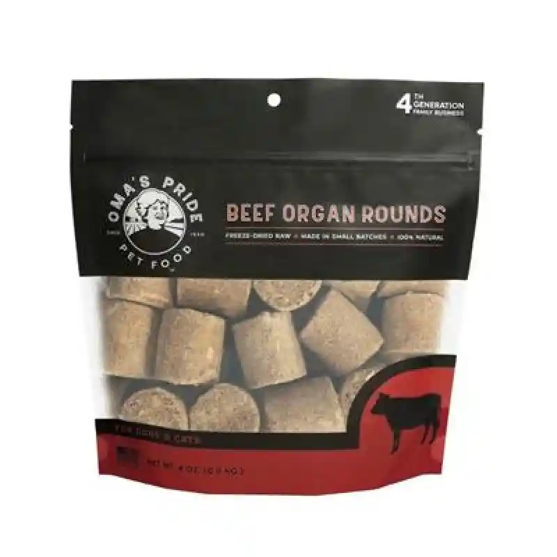 Oma`s Pride Beef Organ Rounds 4oz