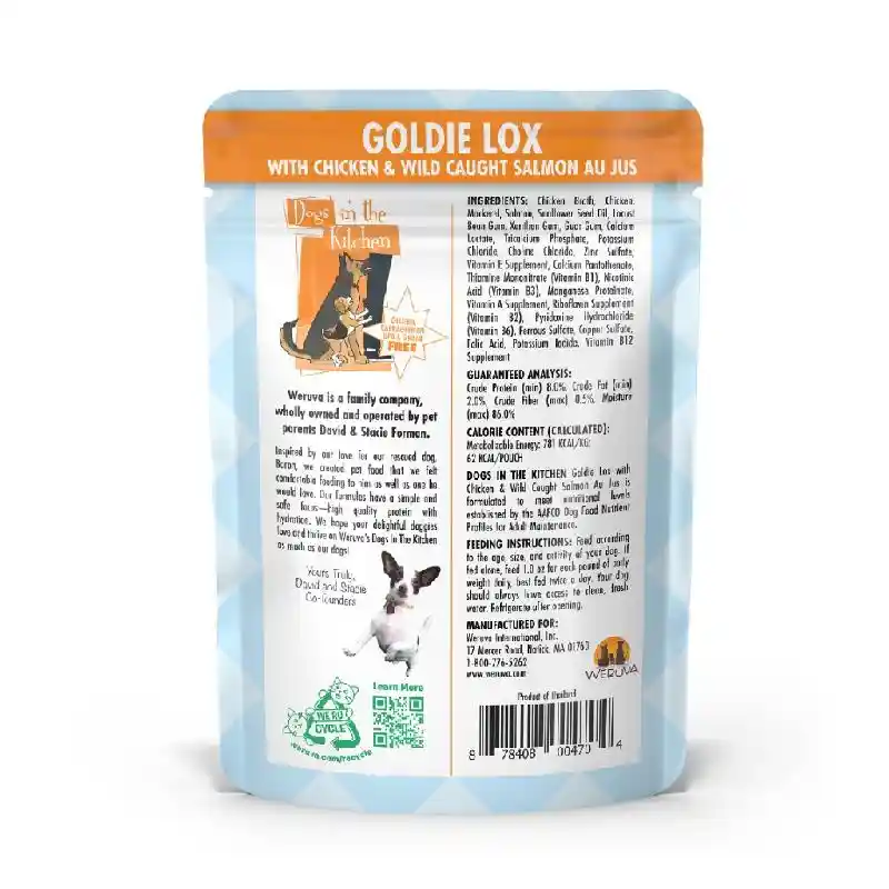 Ditk Goldie Lox Gf Chkn & Slmn Dog Pouches 2.8-oz