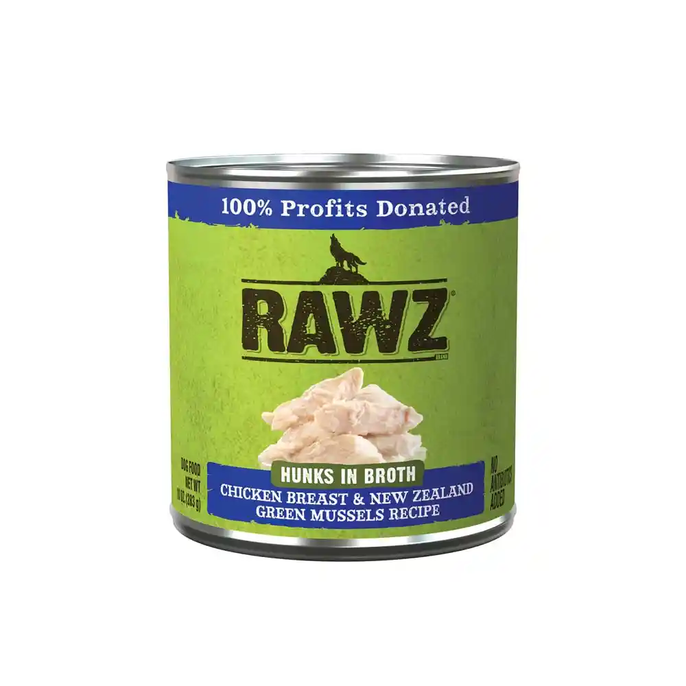 Rawz Hunks In Broth Dc 10oz/12 Nz Green Mussels