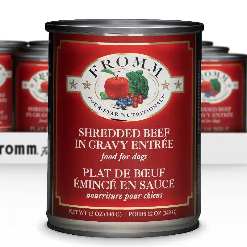 Four Star Shredded Bf Gravy Entree Can Dog 12-oz