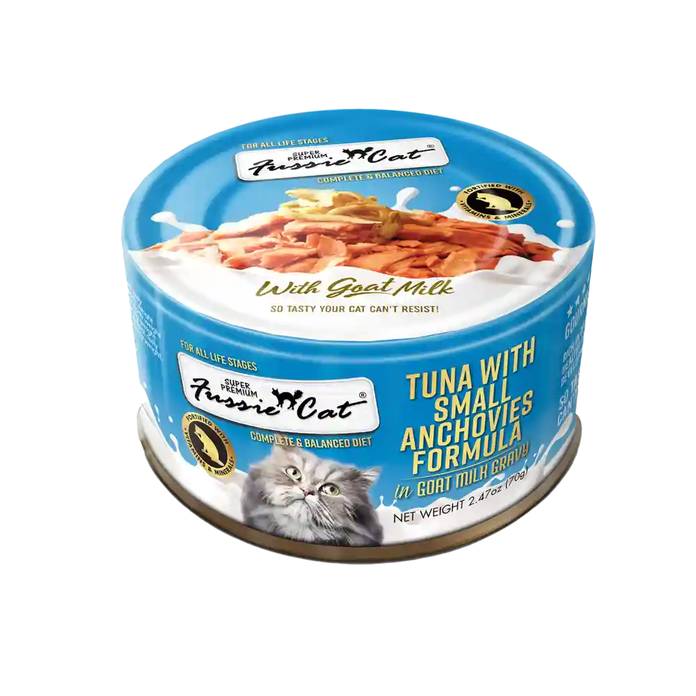 Fussie Cat Tuna/Small Anchovy Goat Milk 2.47oz