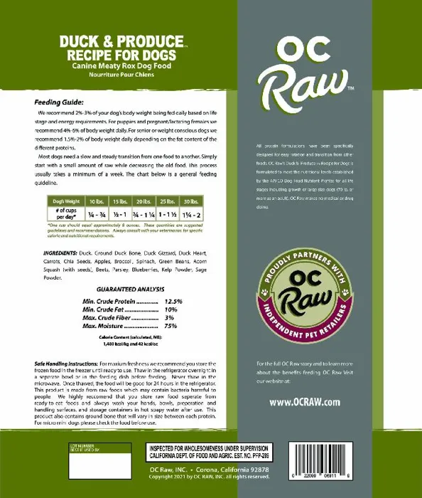 OC Raw Meaty Rox Duck 3#