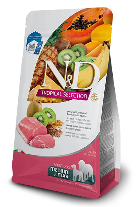 Farmina Dog Tropical Pork Adult Med Maxi 22 Lb