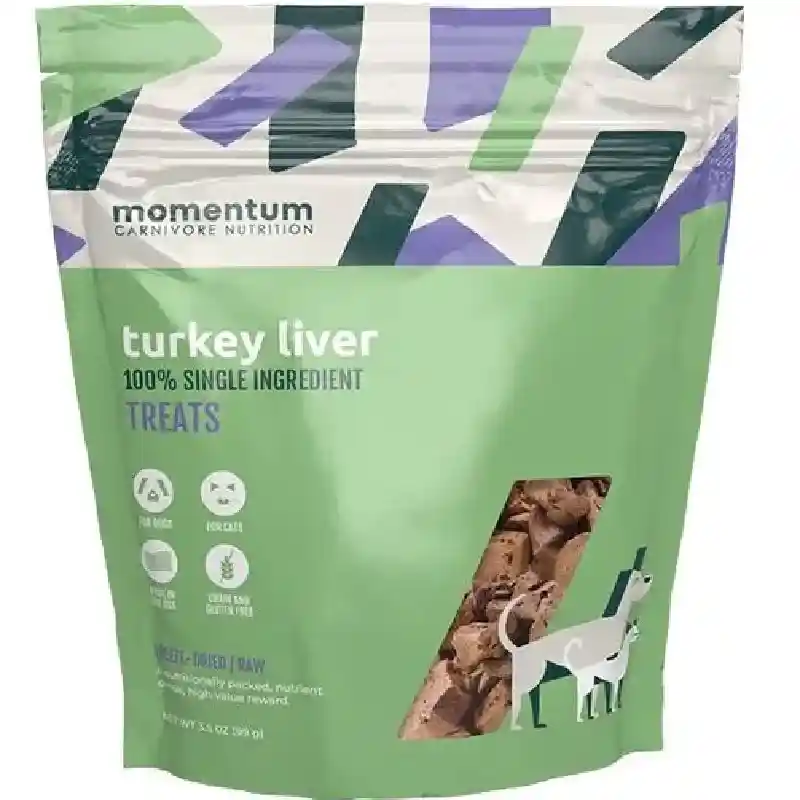 Momentum 3.5 Oz Dog Turkey Liver Fd Treat Gf Ea