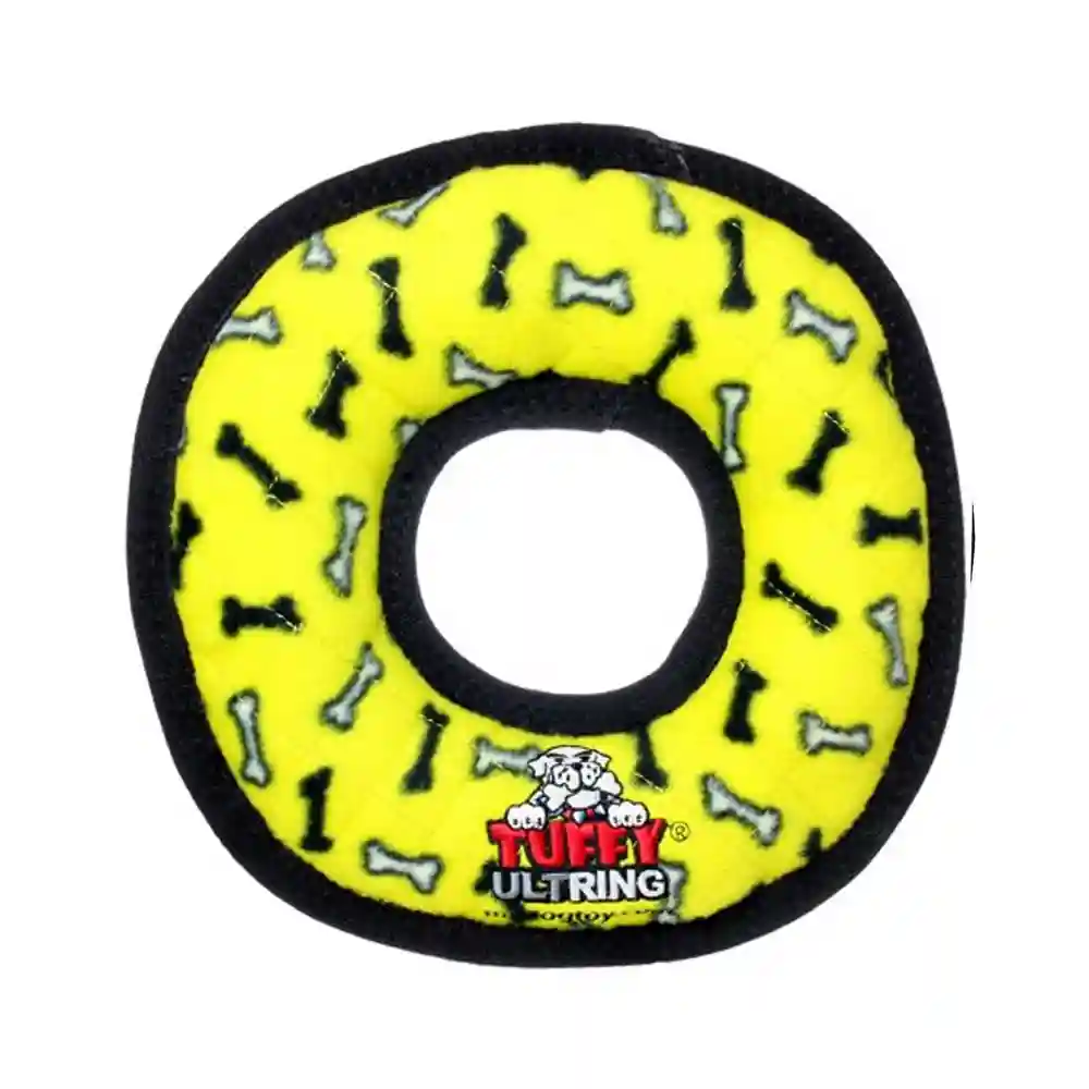 Ultimate Ring Yellow Bones Dog Toy Medium