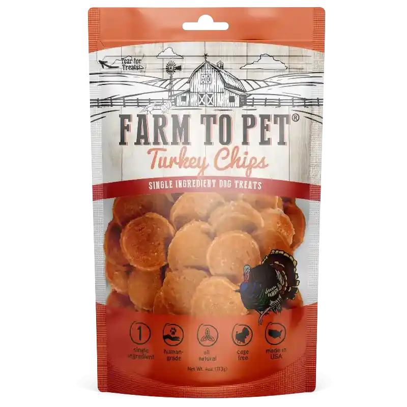 Farm To Pet Turkey Chips 4-oz