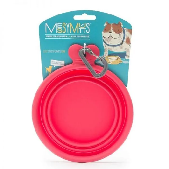 Messy Mutts Travel Bowl Red 1.5 cups