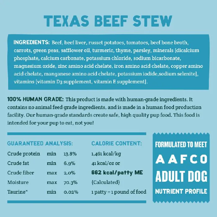 A Pup Above Texas Beef Stew Gf Gently Cooked 1-lb