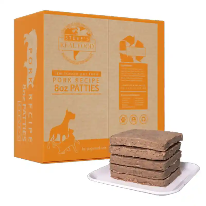 Steve's Real Food Frozen Pork Patties 13.5 Lbs