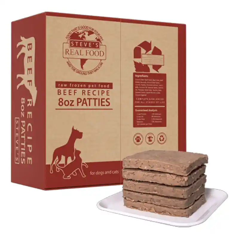 Steve's Dog Raw Frzn Barf Beef Patties 13.5-lb
