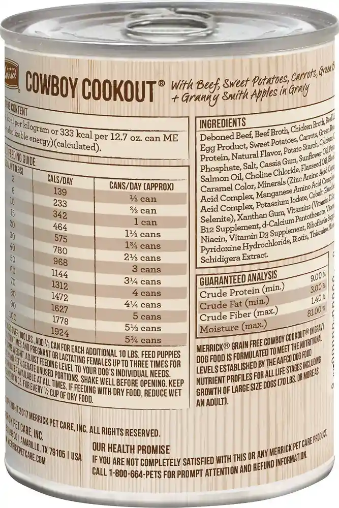 Merrick Grain-free Cowboy Cookout Canned 12.7-oz
