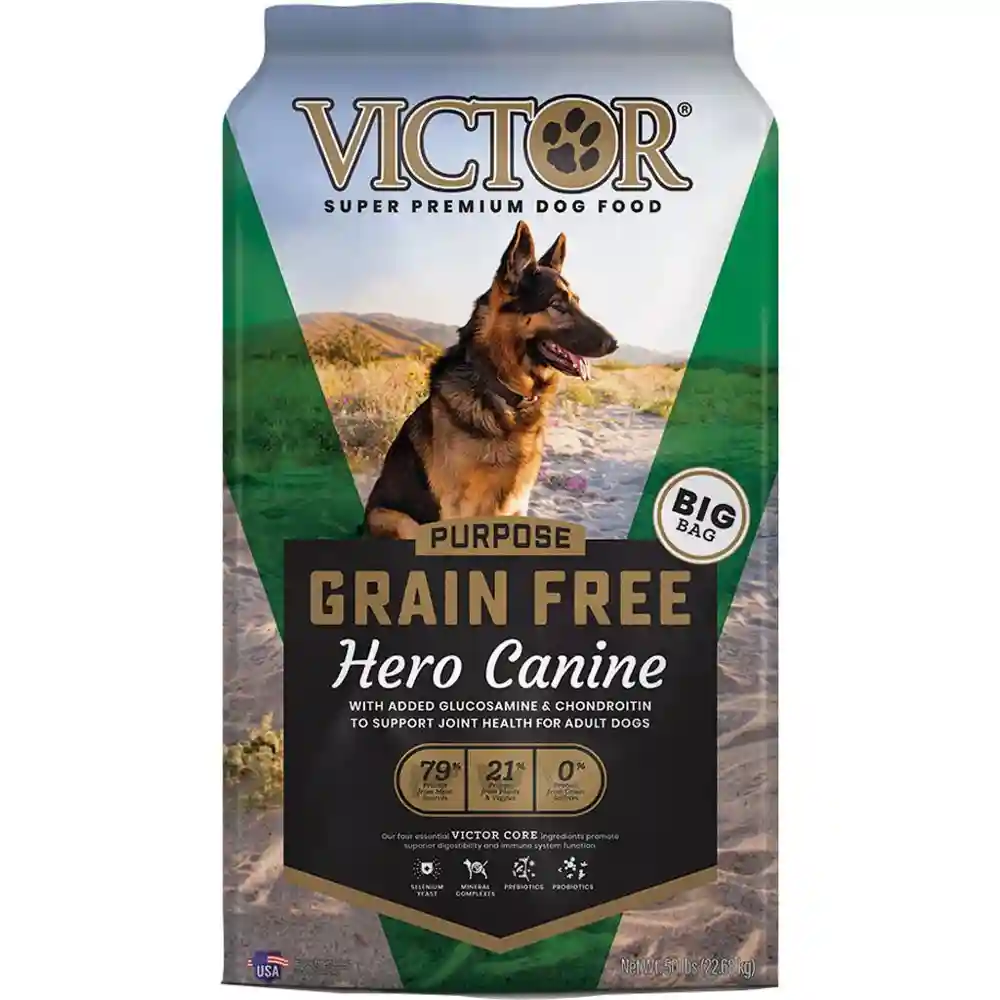 Victor 50# Grain Free Hero Canine Dry Dog Food (wa
