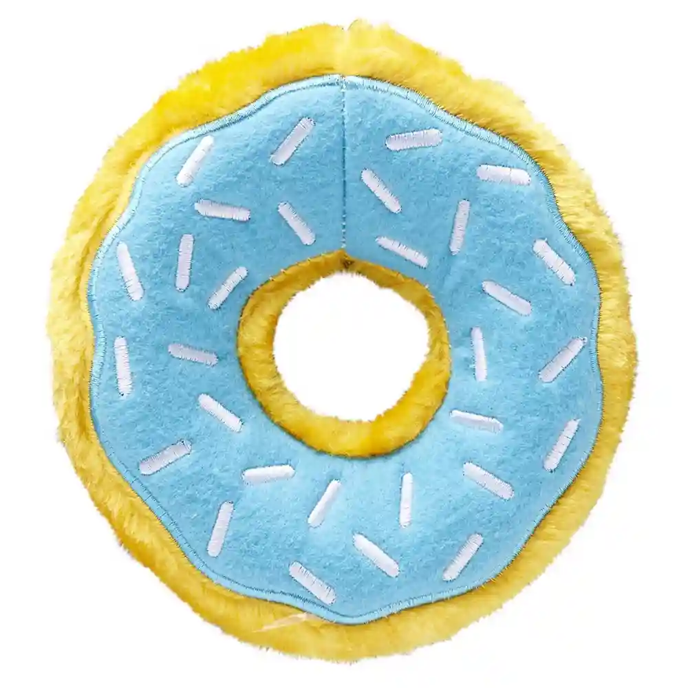 Donutz Blueberry Squeaky Plush No Stuff Toy Mini