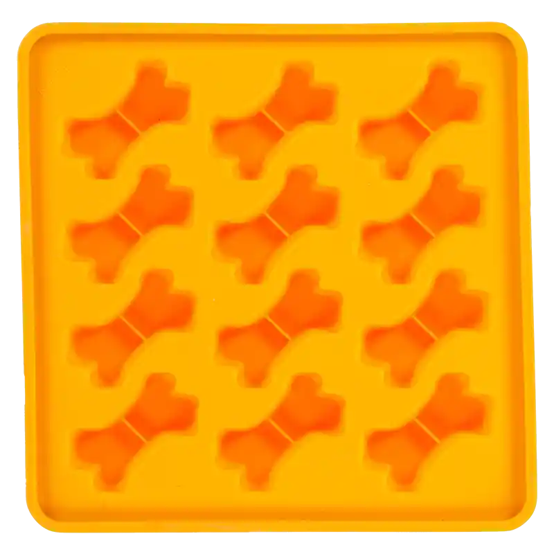 Messy Mutts Silicone Framed Treat Maker Mold Orang