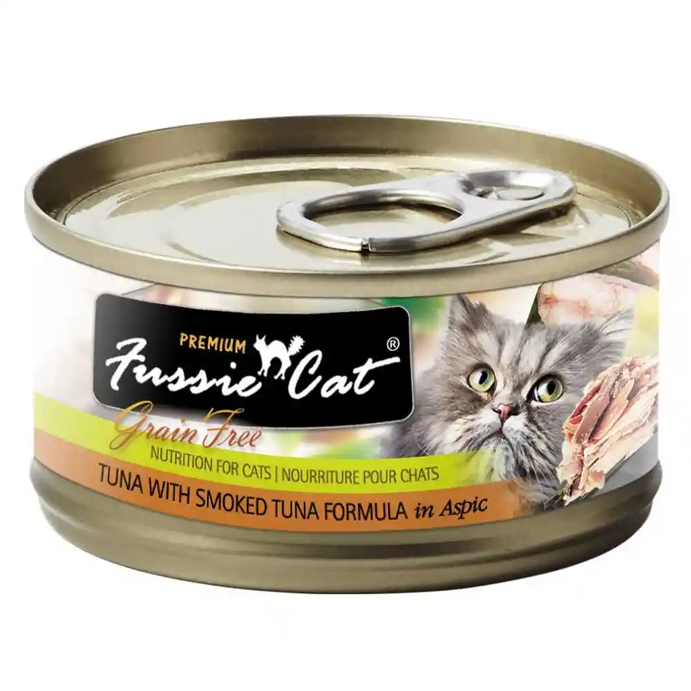 Fussie Cat Premium Gf Tunasmoked Shred Can 2.82-oz