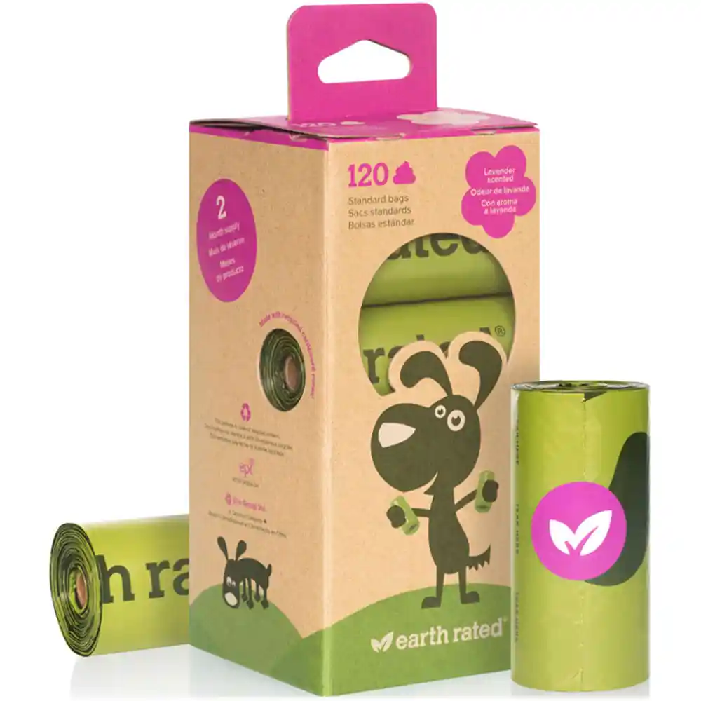 Lavender-scented Poop Bags 8 Refill Rolls 120-ct
