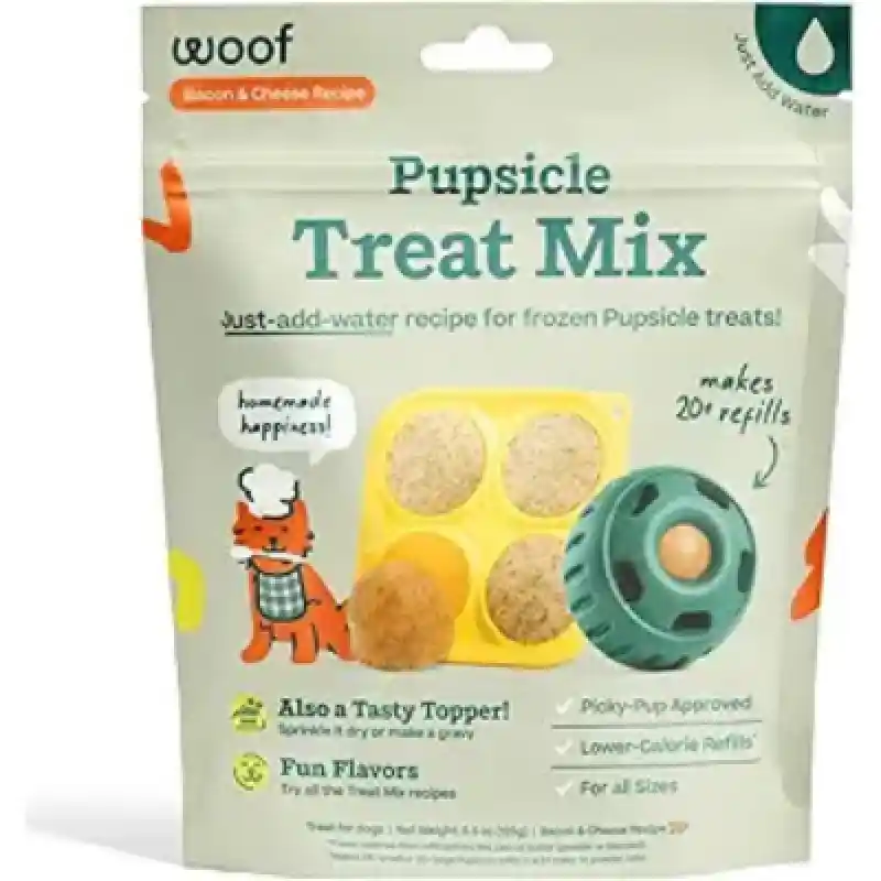 Woof Dog Treat Pupscicle Treat Mix Bacon Cheese 5.5oz