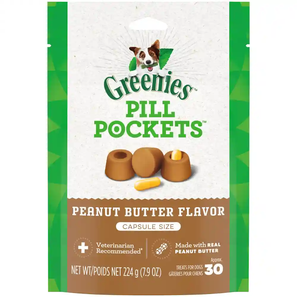 Pill Pockets Capsule Size Pb Dog Treats - 7.9-oz P