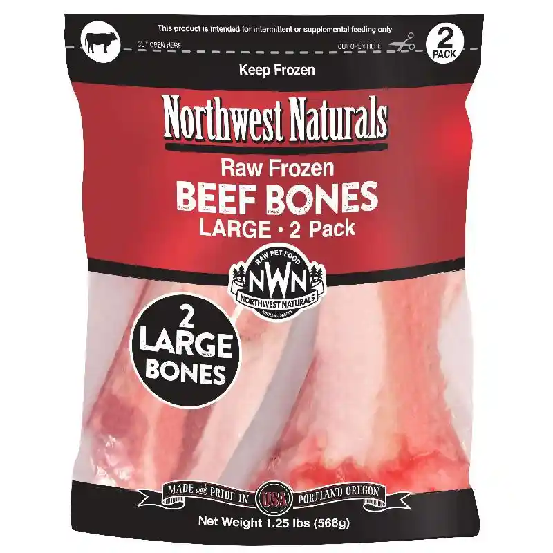 Northwest Naturals Frozen Beef Bones Large 2 Pack Front of Package