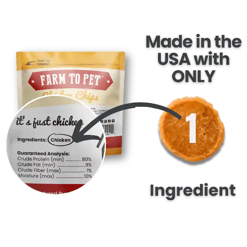 Farm to Pet Chicken Chips Snack Pack