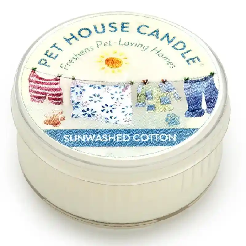 Pet House Candle Mini Sunwashed Cotton 1.5 Oz 12pk
