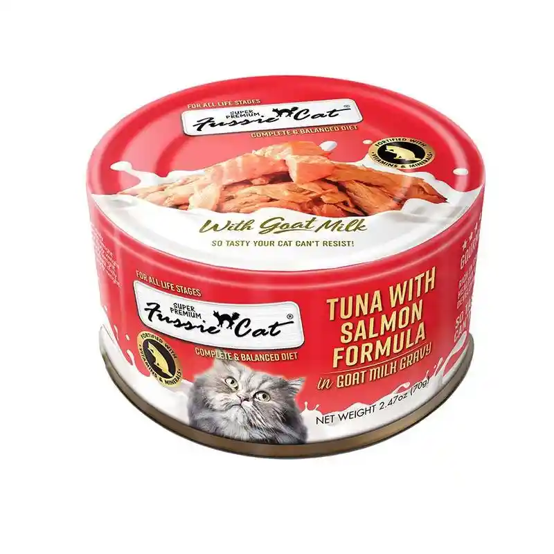 Fussie Cat Gf Tuna Salmon In Goat Milk Can 2.47-oz
