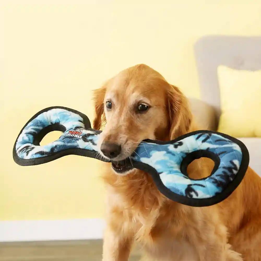 Ultimate Tug-o-war Camo Blue Dog Toy Medium
