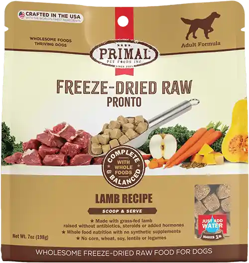Primal Dog Pronto Raw Freeze Dried Lamb 7 Oz