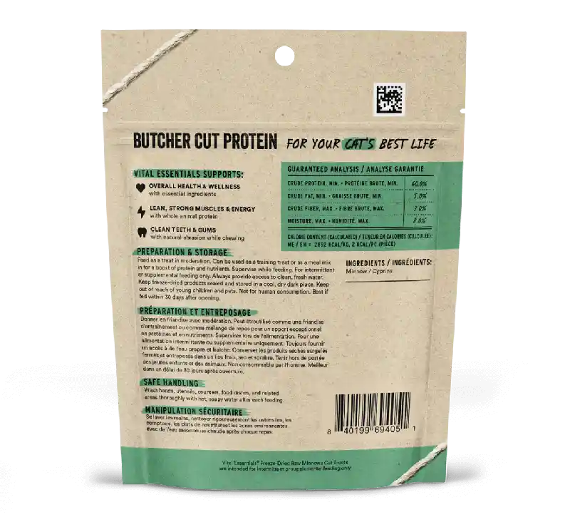 Vital Essentials Freeze Dried Minnows 0.5 Oz