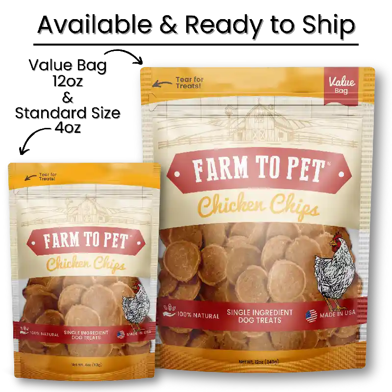 Farm to Pet Chicken Chips 12oz