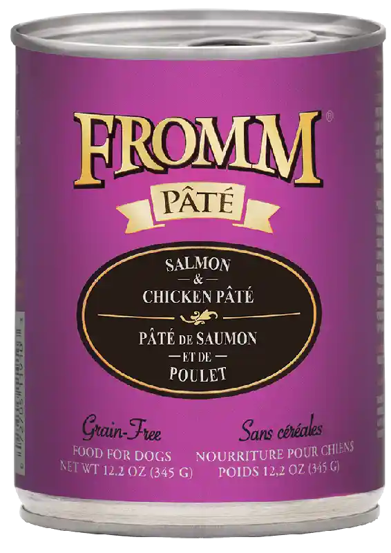 Fromm Gold Salmon & Chicken Pate Can 12/12.2 Oz
