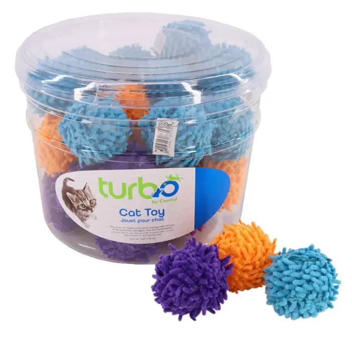 Bulk Cat Toy Bins - Mop Balls 2" 36pcs