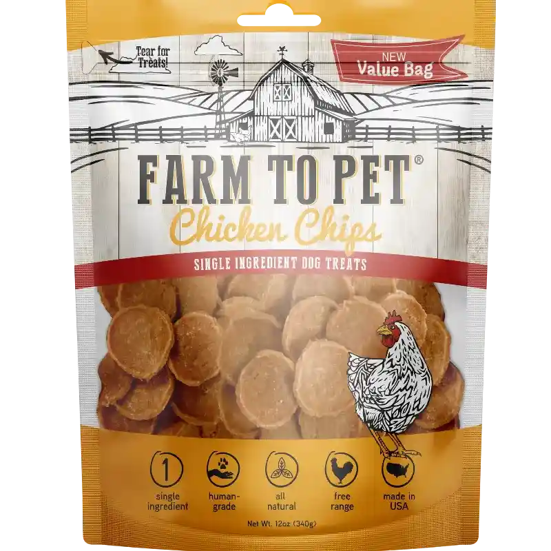Farm to Pet Chicken Chips 12oz