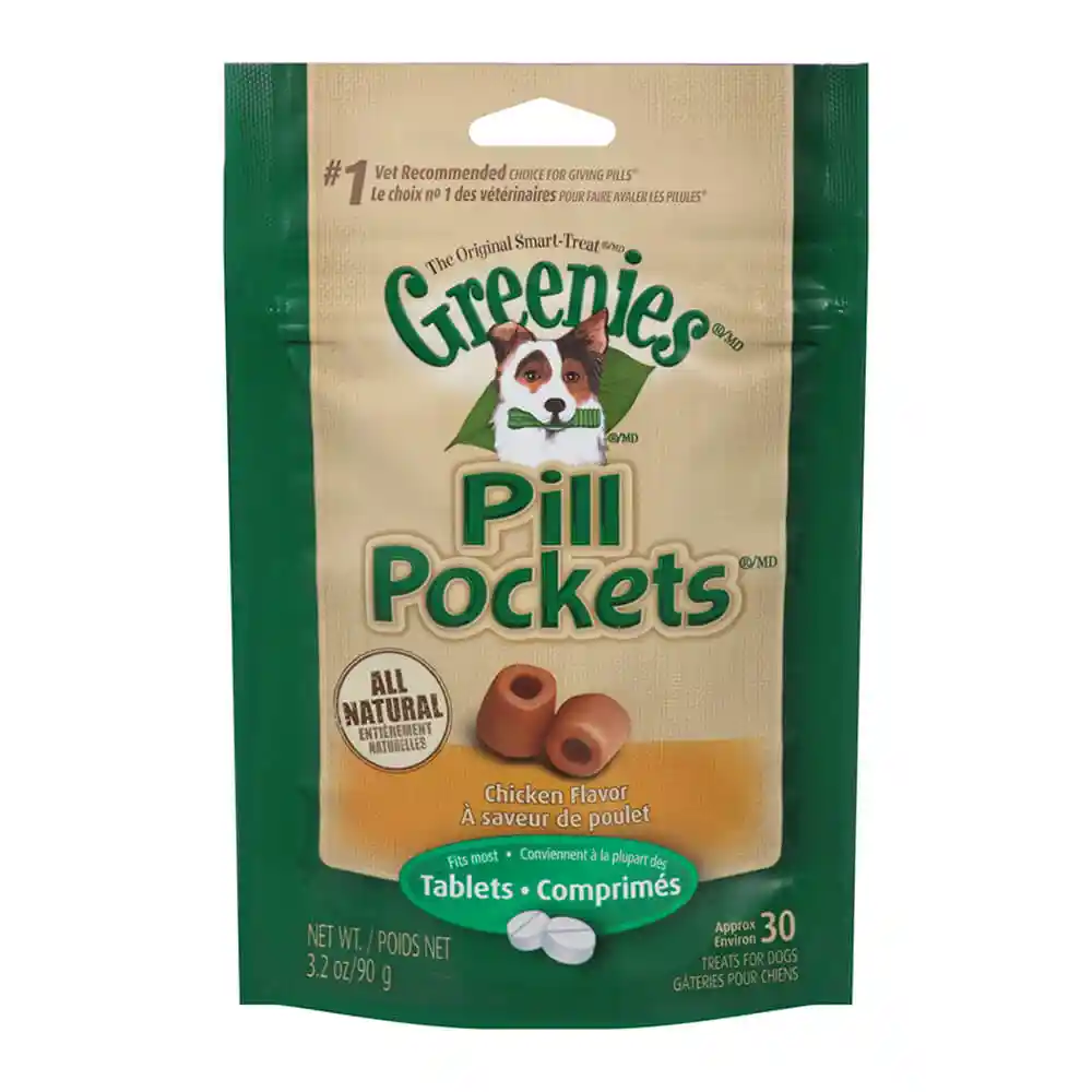 Pill Pockets Tablet Size Dog Treats Chkn - 3.2-oz