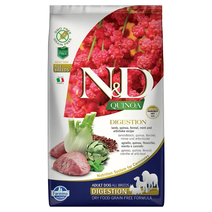 Farmina Nd Quinoa Gf Dog Diges Tion Lamb Fennel Mi
