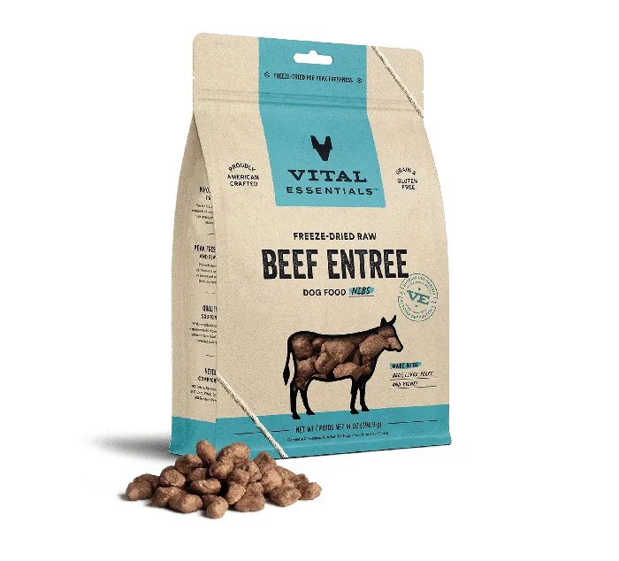 Vital Essentials Dog Fd Mini Nibs Beef 14 Oz