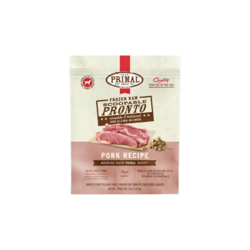 Pronto Raw Pork Frozen Dog Food 4-lb