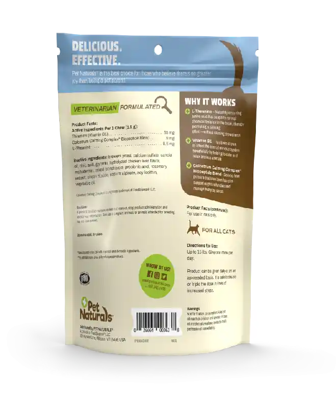 Pet Naturals Cat Treats Calming Chew 30-ct