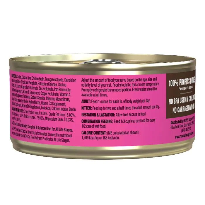 Rawz 96% Chicken & Liver Pâté Can Cat 24 / 5.5 Oz