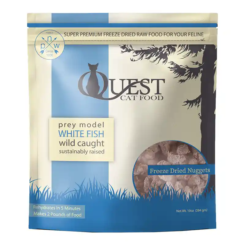 Steve's Fd Quest Nuggets Whitefish For Cats 10 Oz