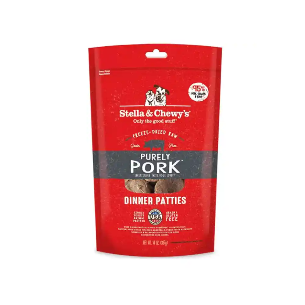 Stella & Chewy's Fd Dog Pork Patties 14-oz
