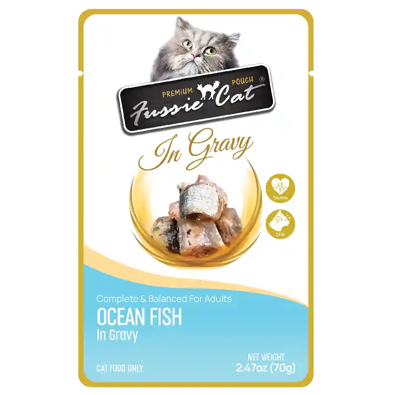 Fussie Cat Pouch Ocean Fish Gravy 2.47oz