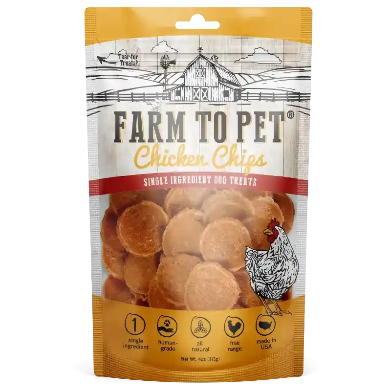 Farm to Pet Chicken Chips 4oz